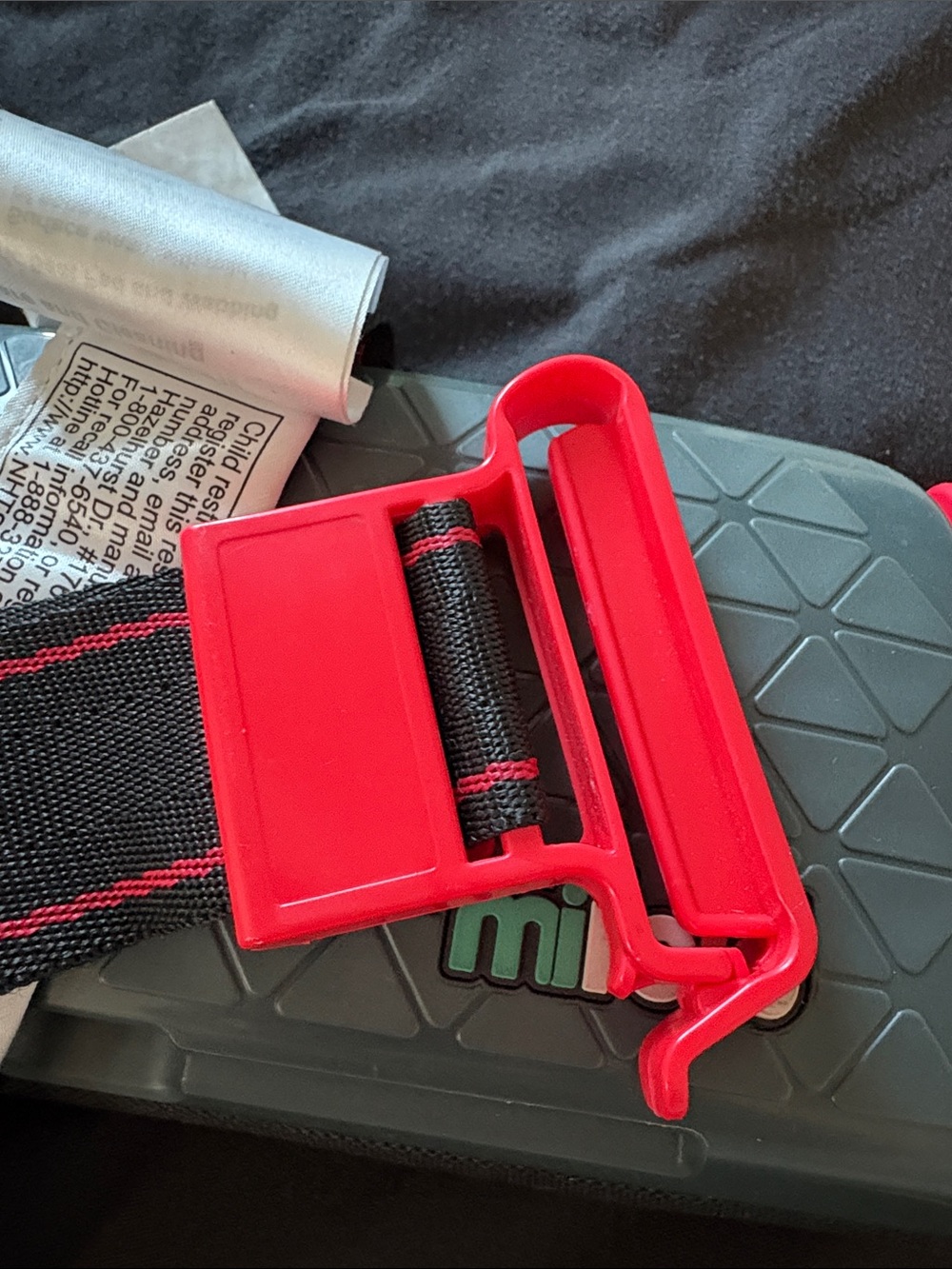 MiFold Booster Seat Compact Travel Booster in Black and Red - Picture 14 of 14